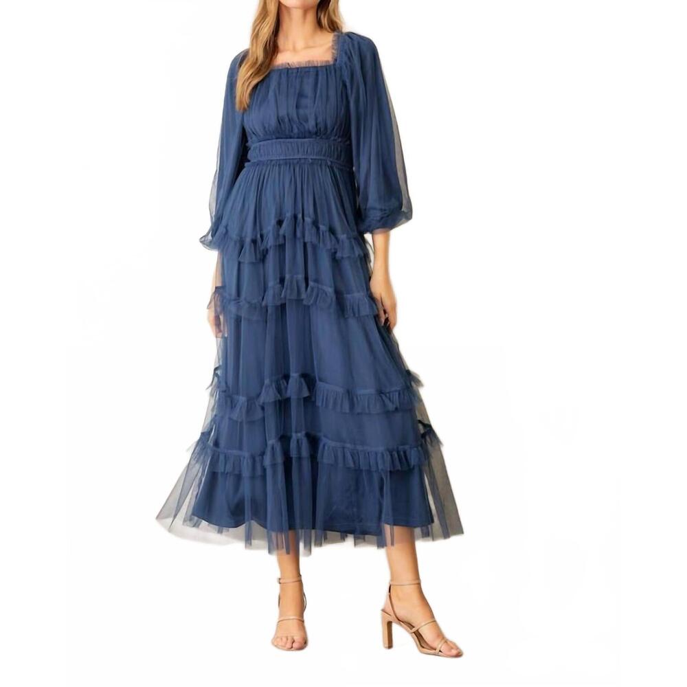 NEW POLAGRAM arrington dress in navy